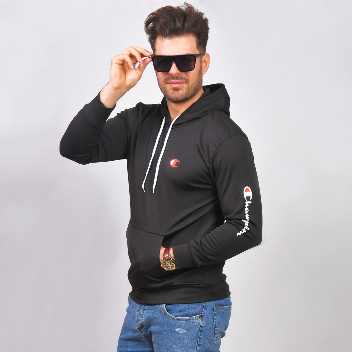 هودی چمپیون کلاه دار مردانه مدل Farshid