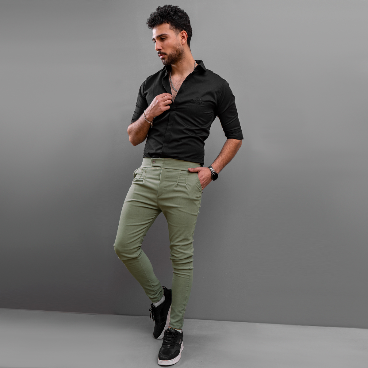 شلوار اسلش مردانه ARIF (سبز )