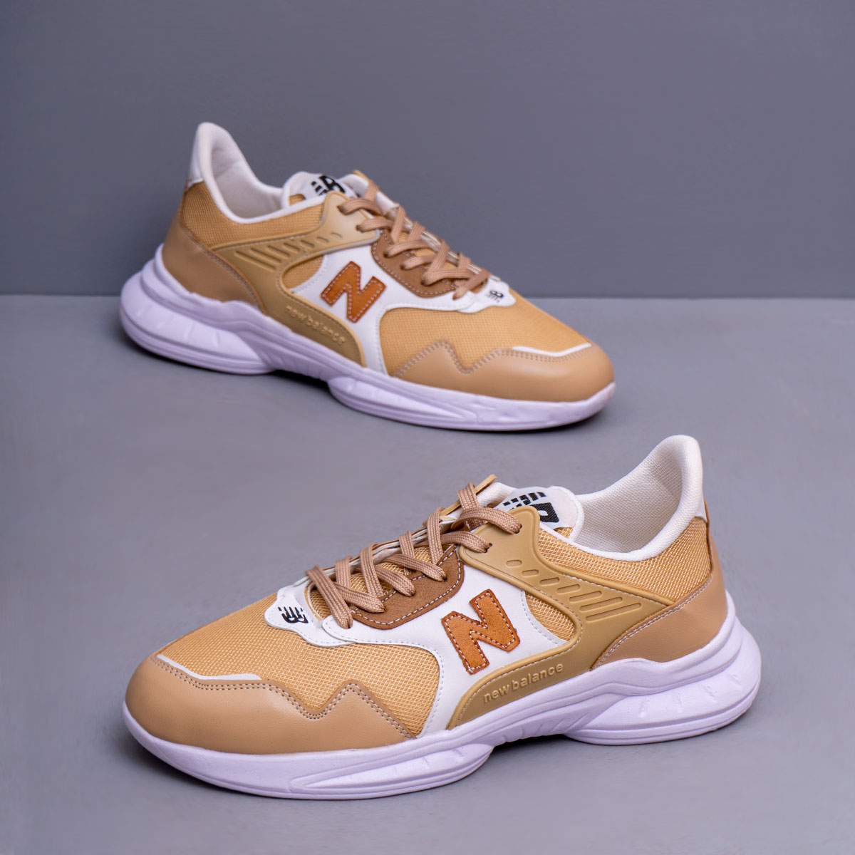 کفش ورزشی مردانه کرمی مدل Nadin