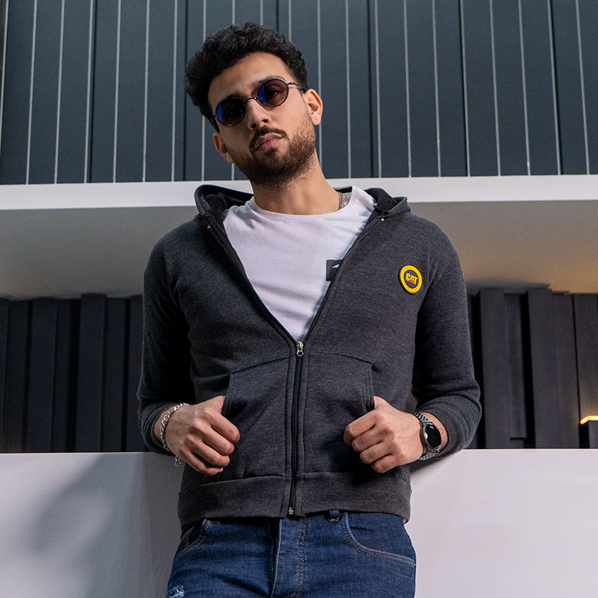 سوئیشرت تو کرکی مدل cat ذغالی