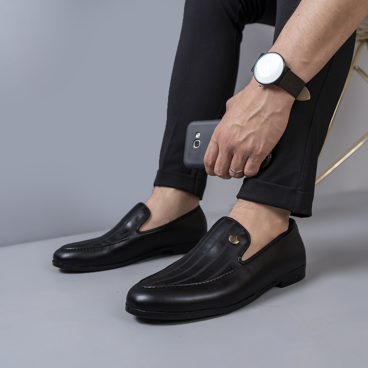 کفش کالج مردانه مشکی مدل Dever