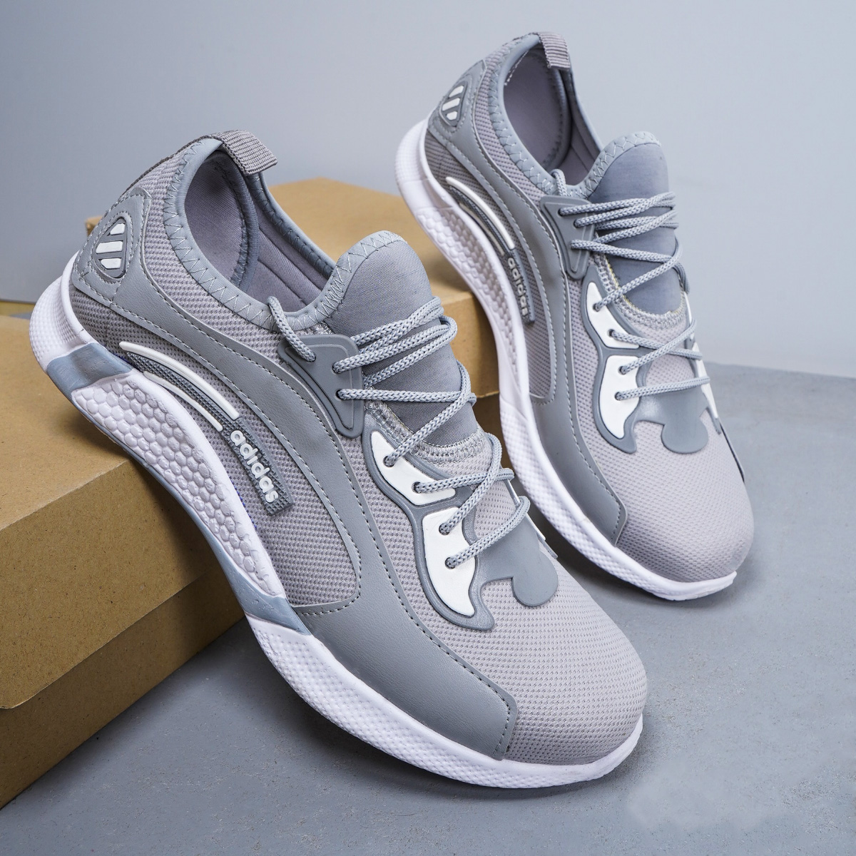 کفش ورزشی مردانه adidas طوسی مدل Broks