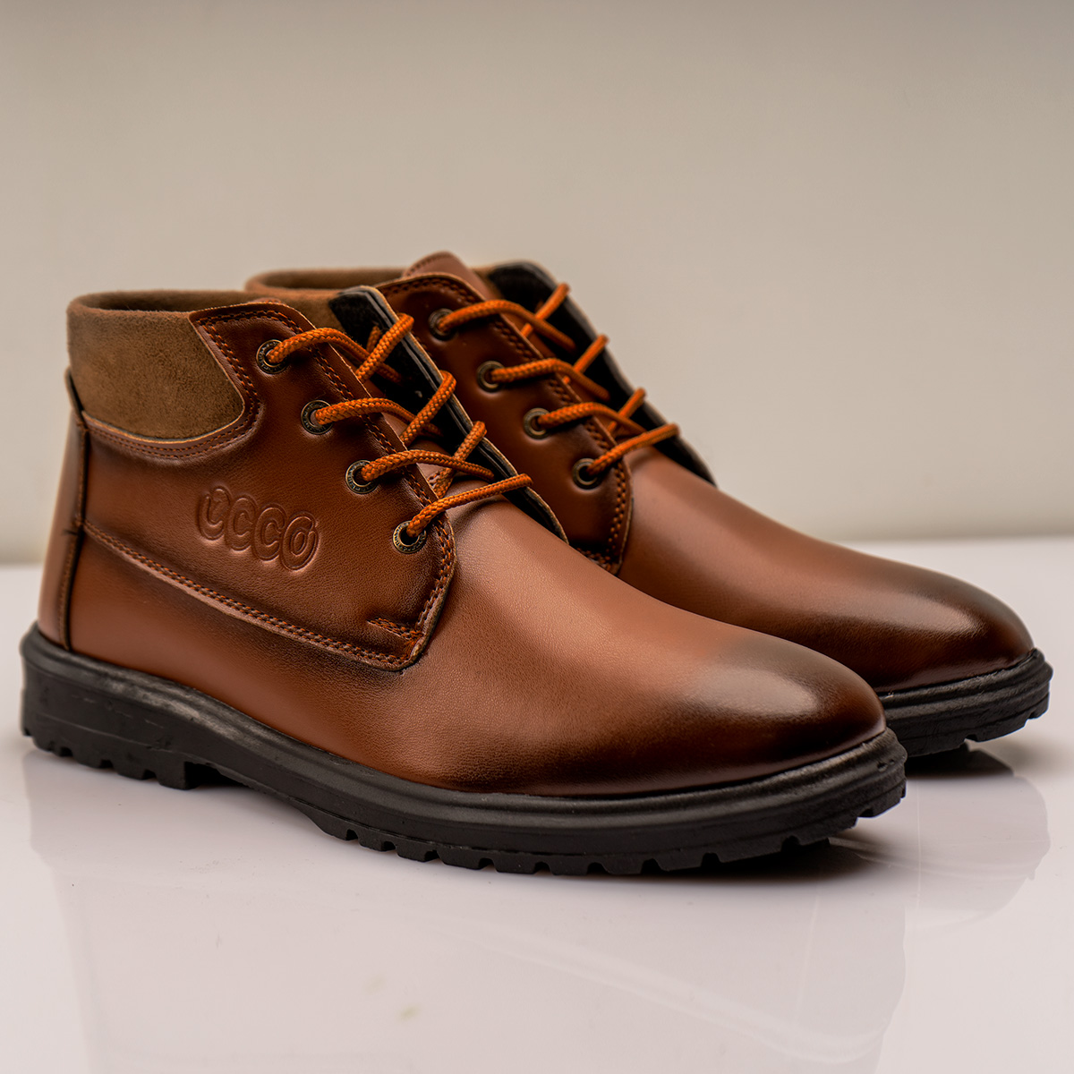 نیم بوت مردانه COCO عسلی مدلEmano