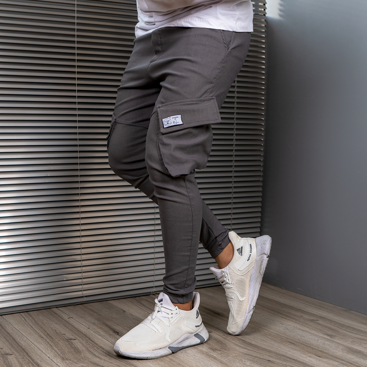 شلوار اسلش مردانه طوسی مدل potin