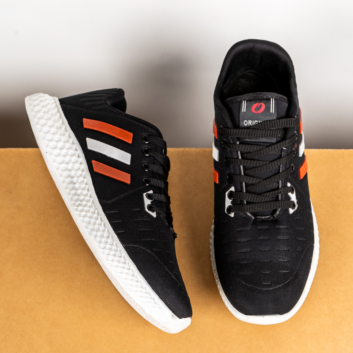 کفش مردانه سه خط مشکی مدل Fadin(T)