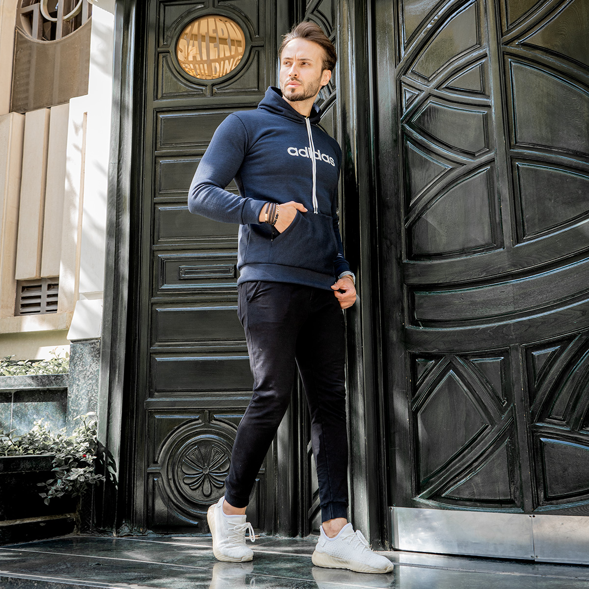 هودی کلاه دار طرح Adidas مردانه مدل james