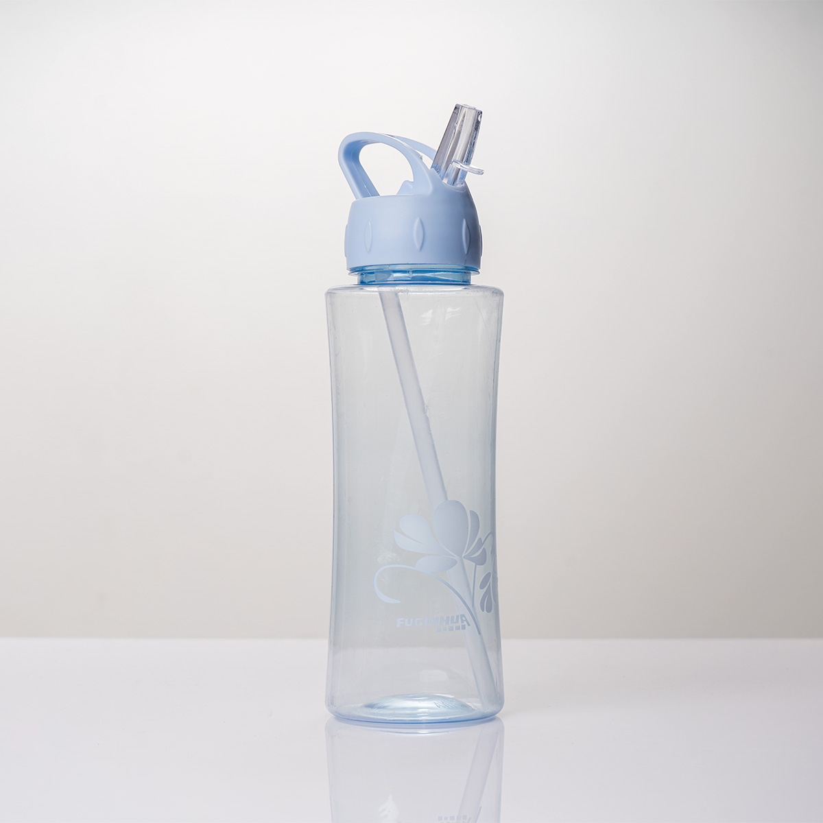 قمقمه آب آبی روشن مدل گل