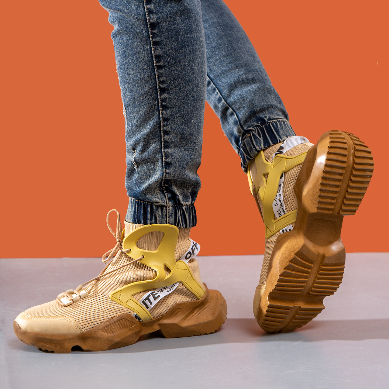 کفش مردانه ساقدار کرم مدل Darvin