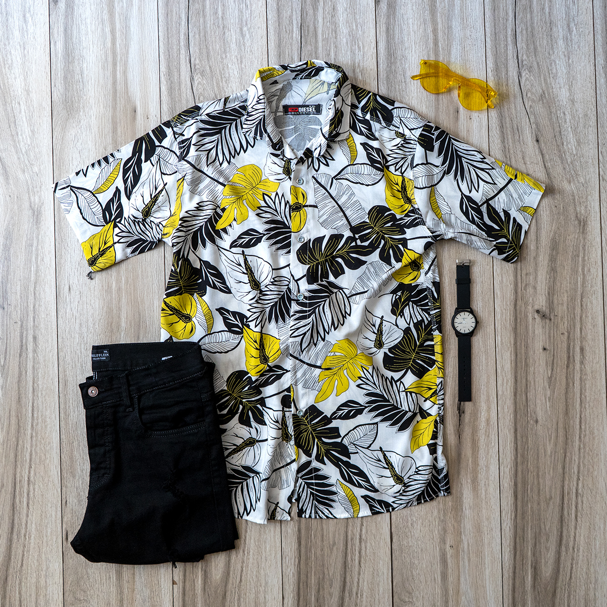 پیراهن هاوایی (T)مردانه مدل Titen