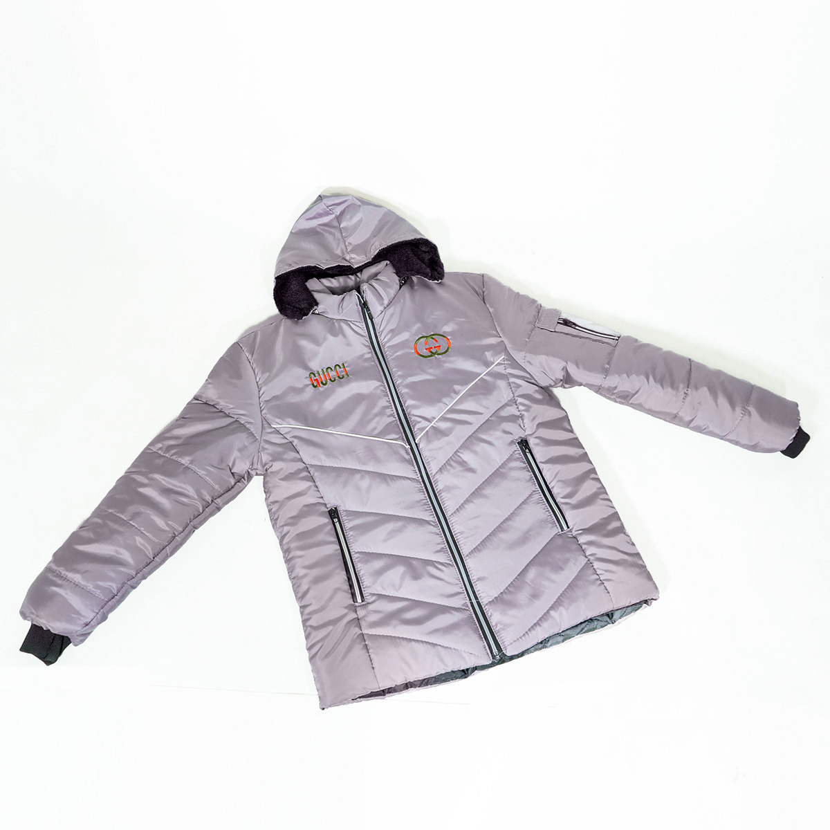 کاپشن مردانه گوچی طوسی مدل D850