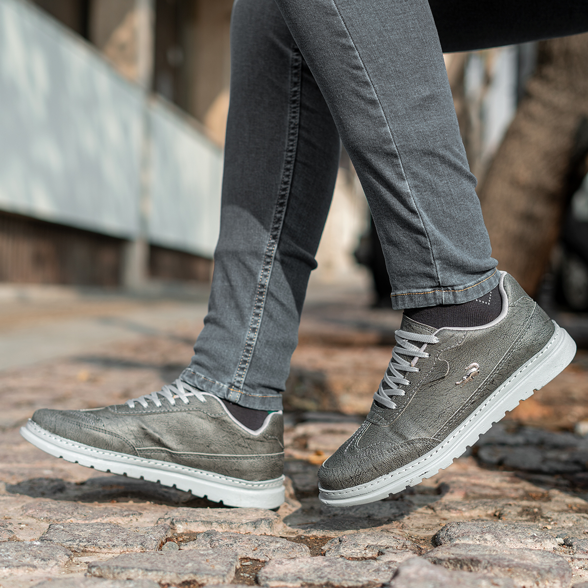 کفش تخت LACOSTE مردانه طوسی مدلHeron