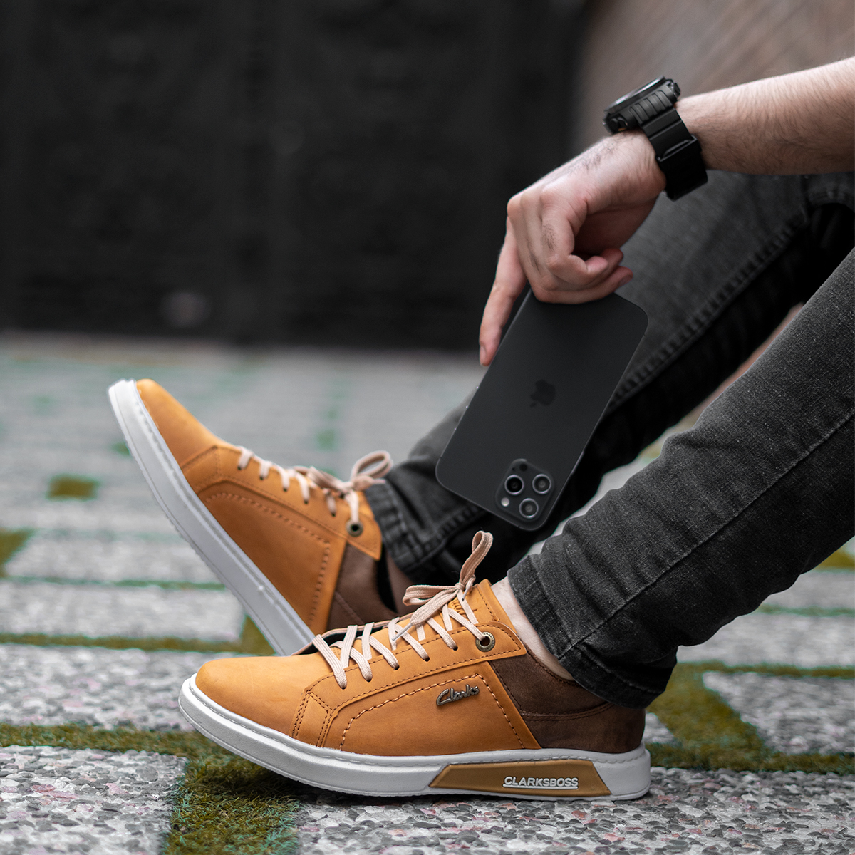 کفش تخت عسلی مردانه مدل Clark