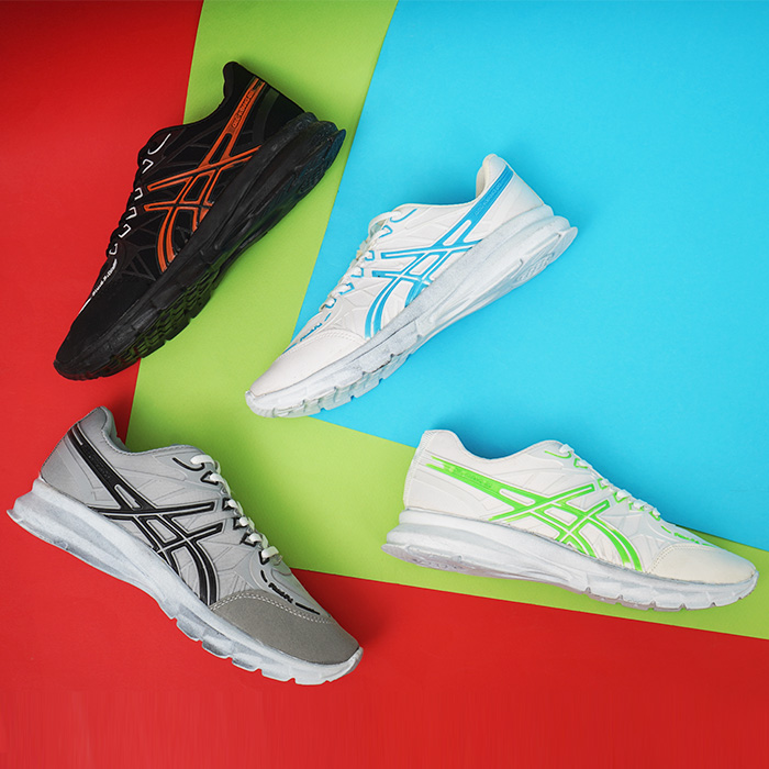 کفش ورزشی Asics مردانه طوسی مشکی مدل Kaloni