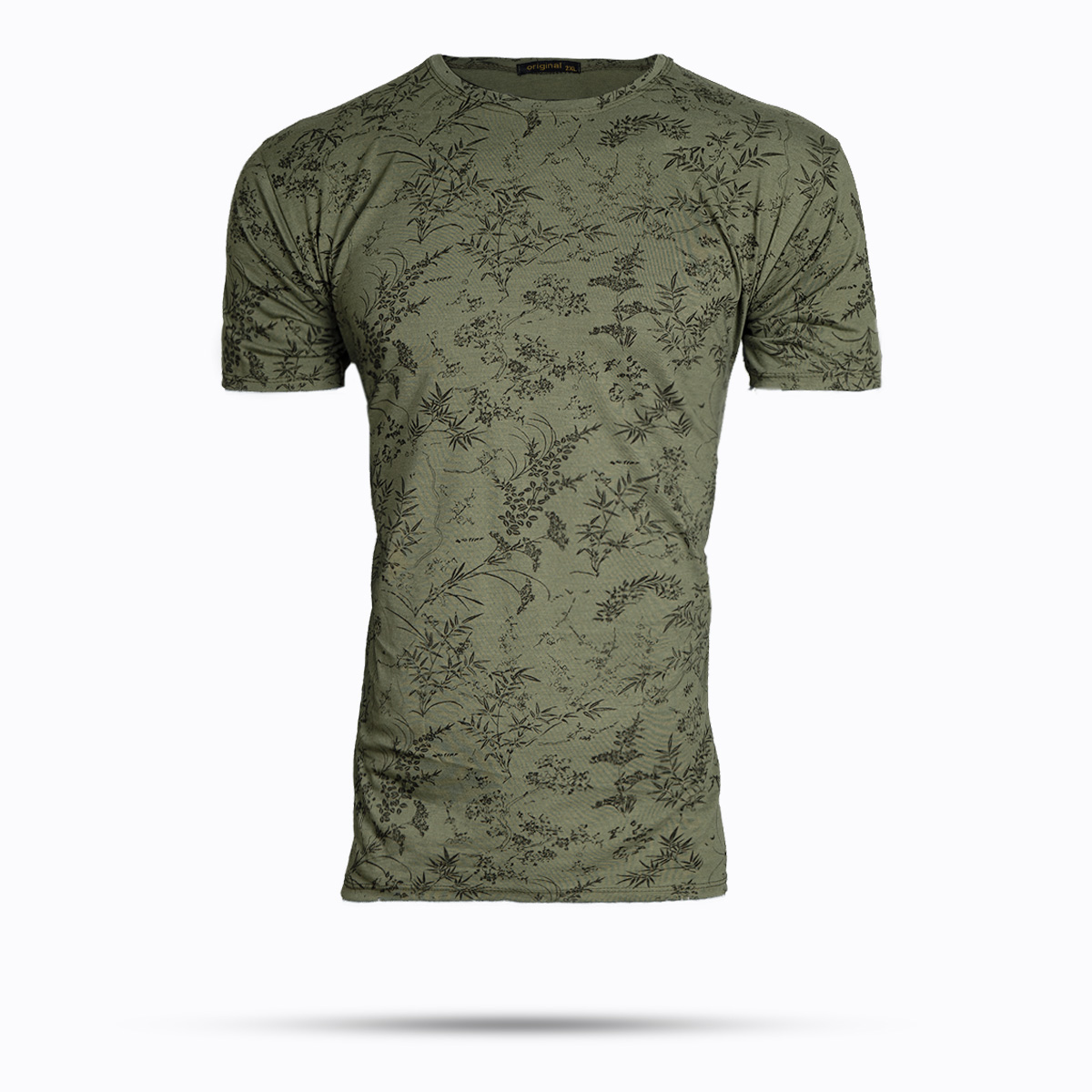 تیشرت مردانه طرح برگ سبز مدل Jeasen