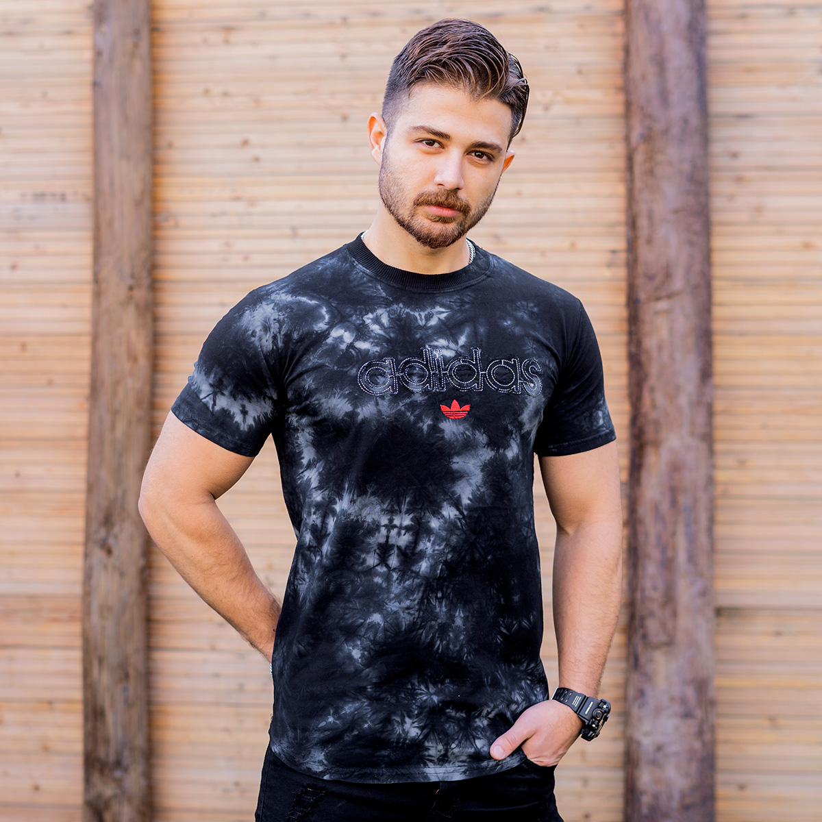 تیشرت ابرو بادی مشکی مردانه مدل Adidas