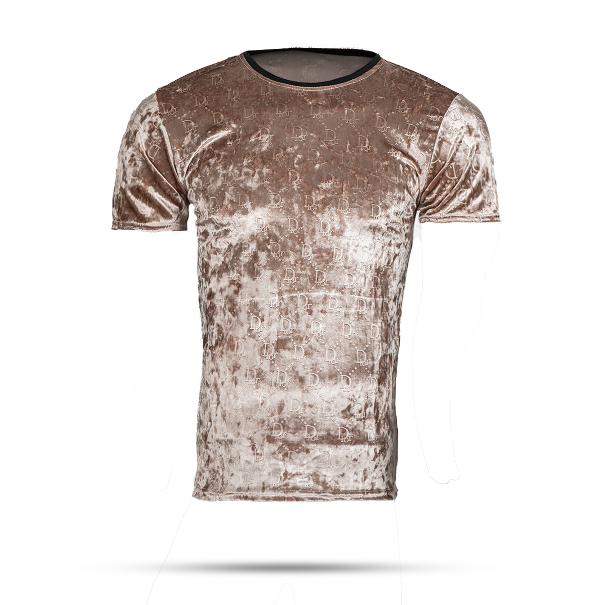 تیشرت مخمل کرم مردانه مدل Dior