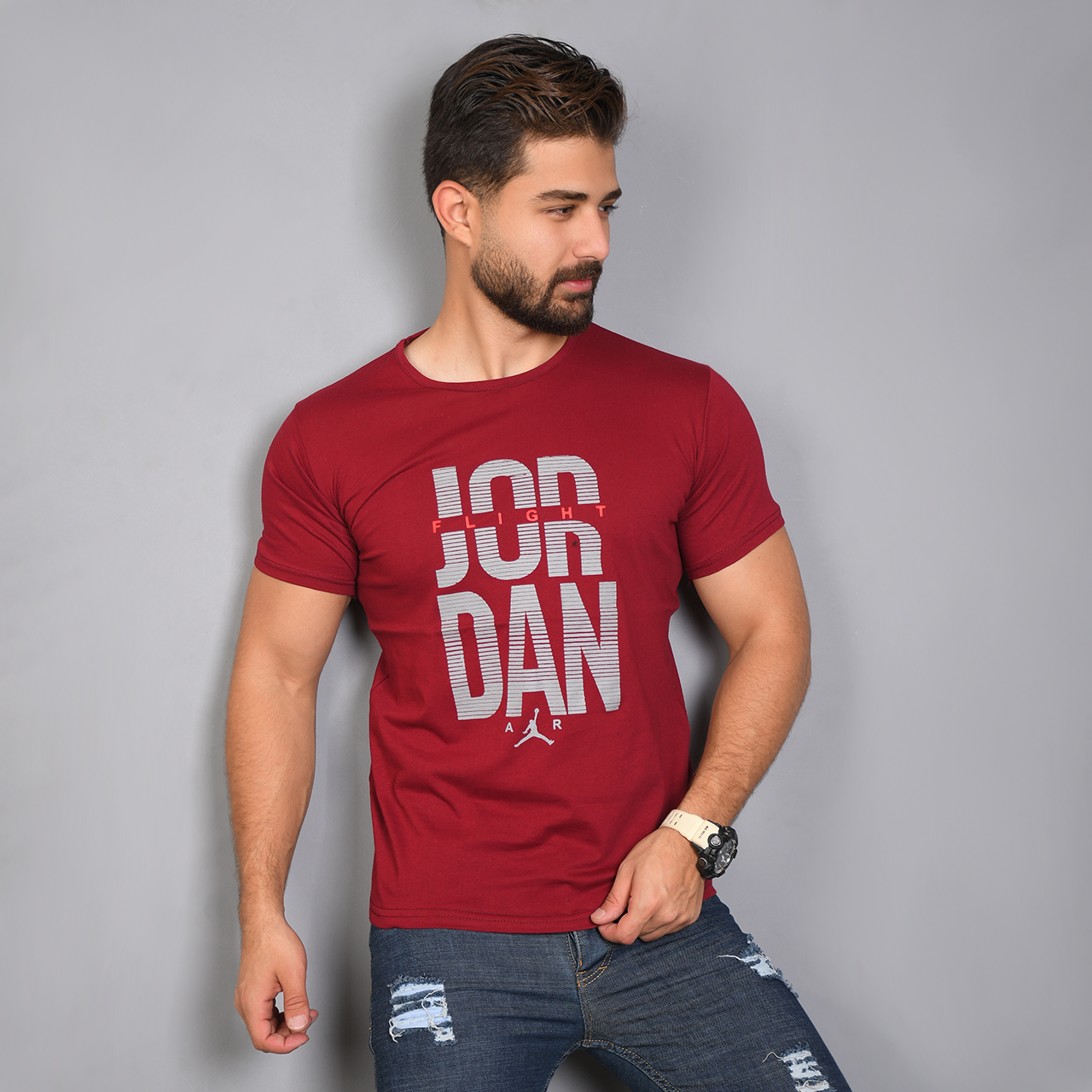 تیشرت مردانه قرمز (T) مدل Jordan