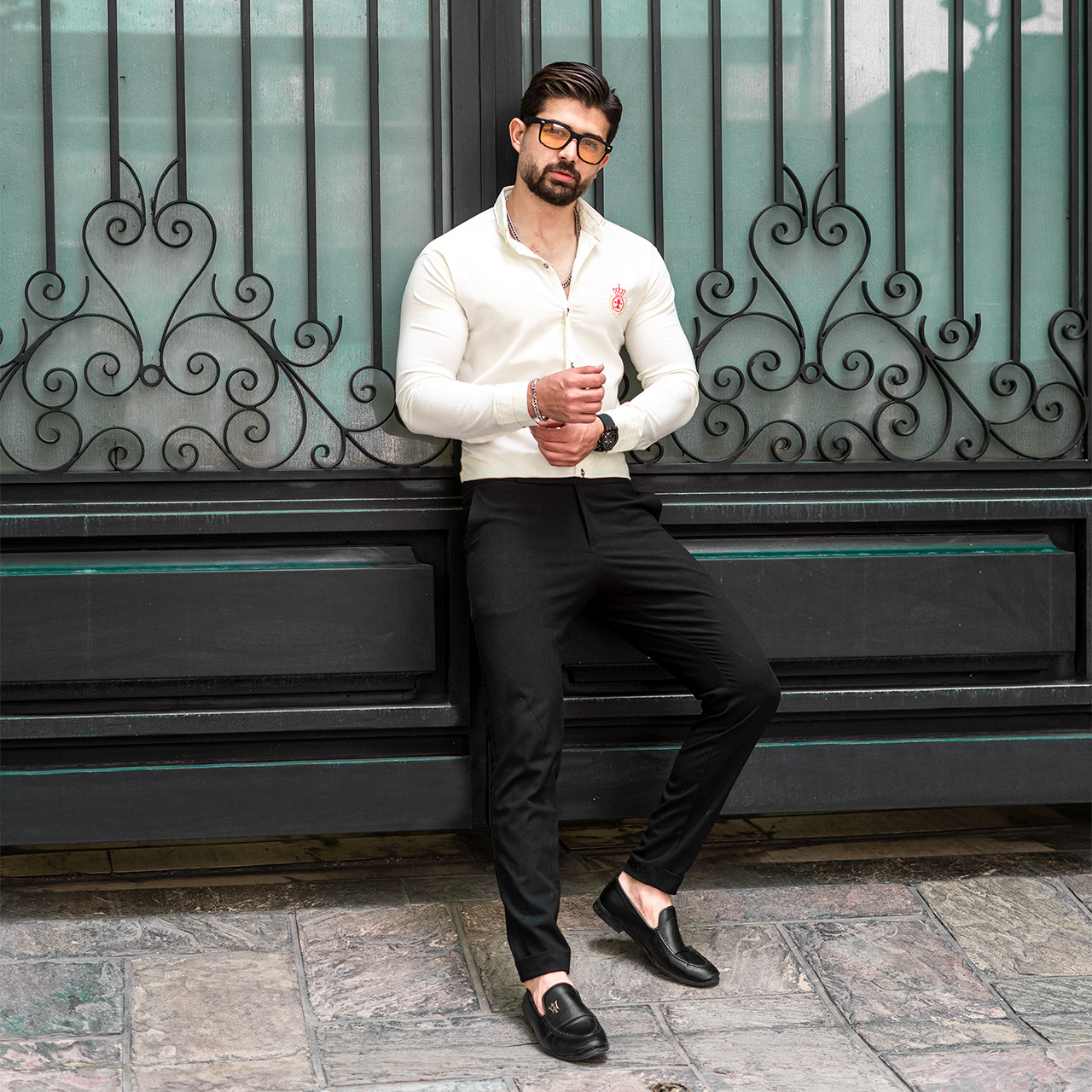 پیراهن مردانه(T) لیمویی مدل gabi