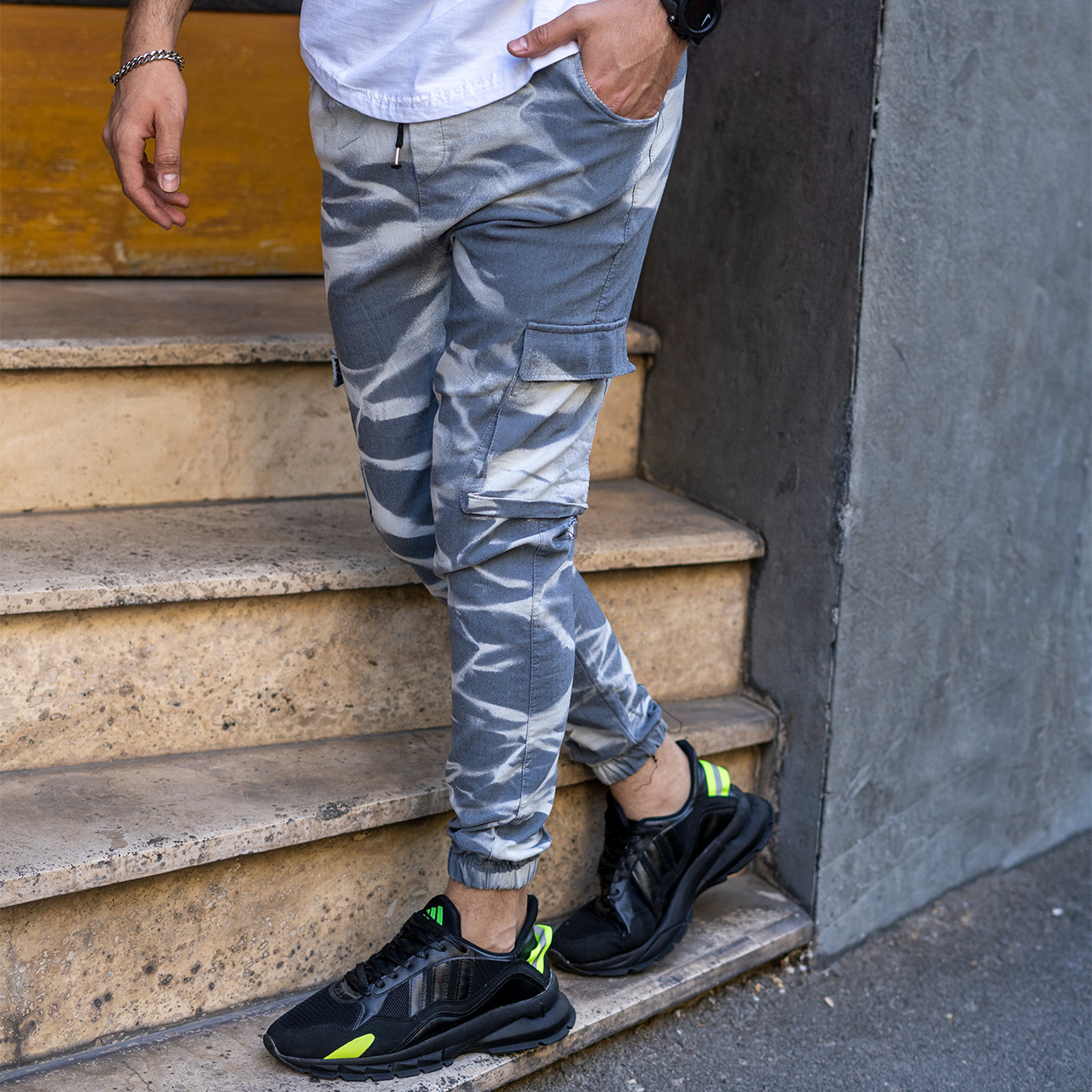 شلوار اسلش مردانه ابرو بادی طوسی مدل 57