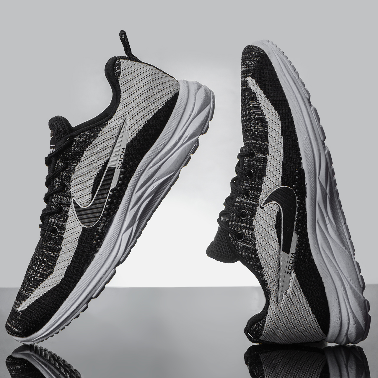 کفش ورزشی مشکی-سفید مردانه مدل Nike z