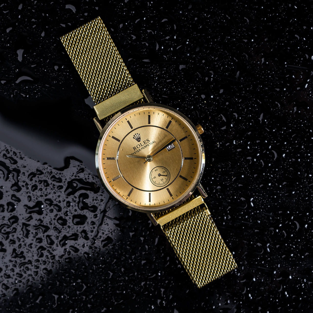 ساعت طرح رولکس طلایی مدل Bavan