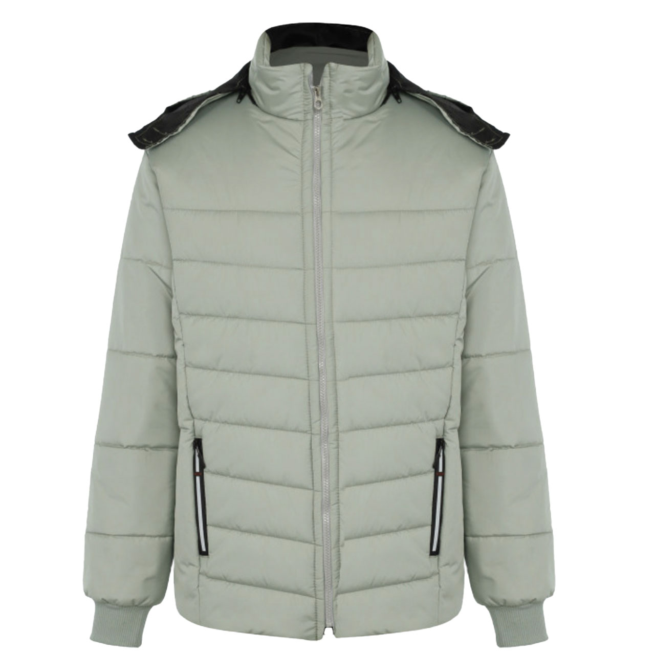 کاپشن مردانه طوسی روشن مدل Aidin