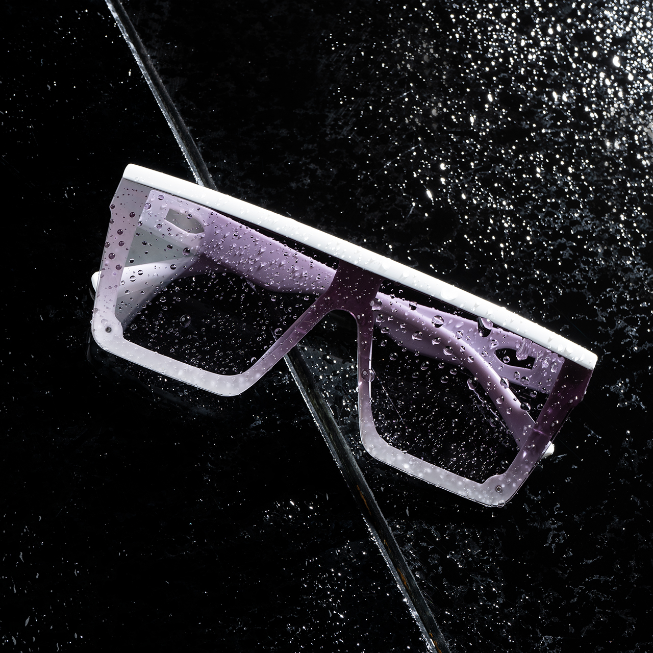 عینک دودی سفید مدل ysl