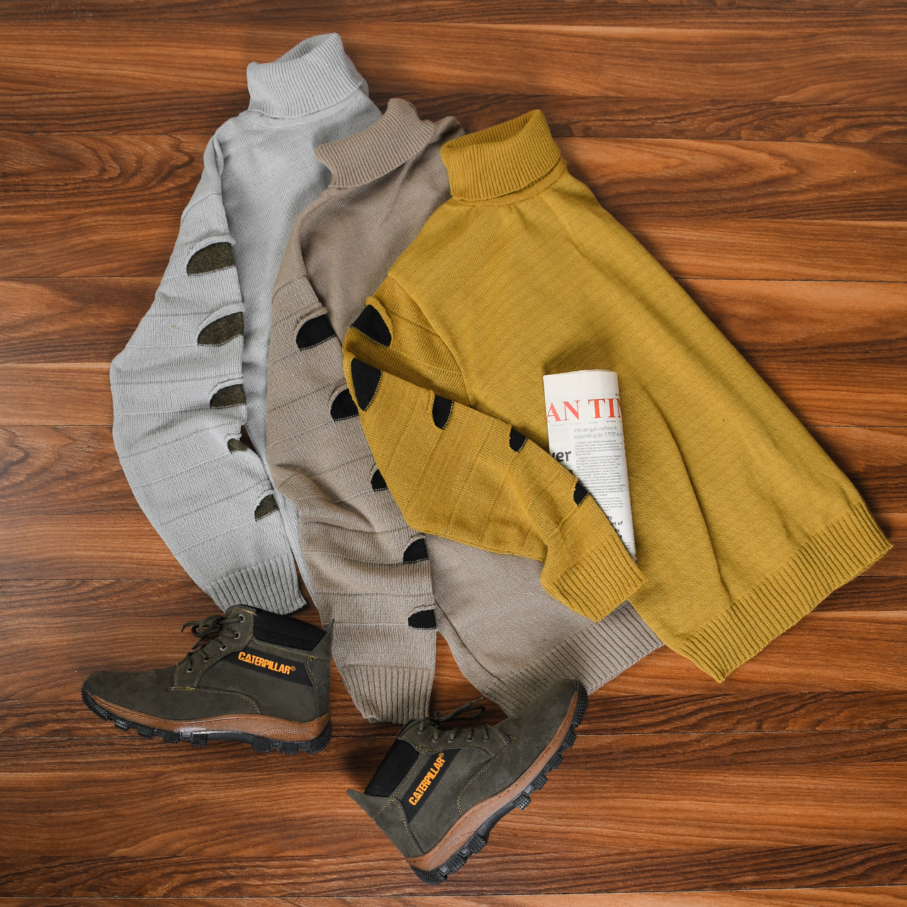 پلیوریقه اسکی طوسی تیره زرد مردانه مدلQ10