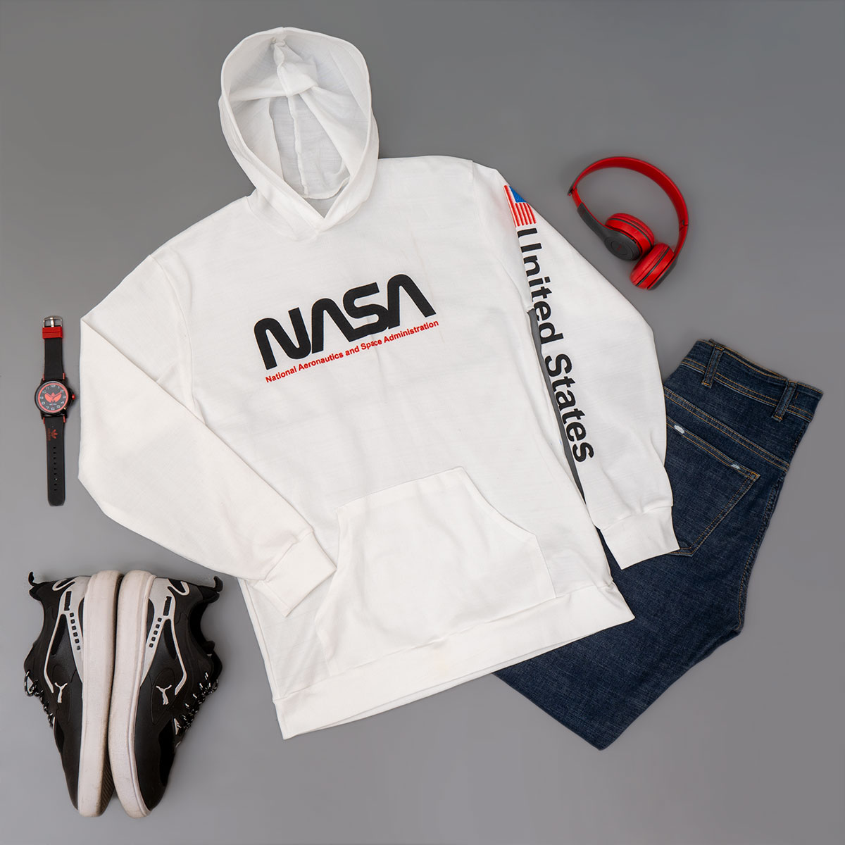 هودی مردانه Nasa مدل Arona