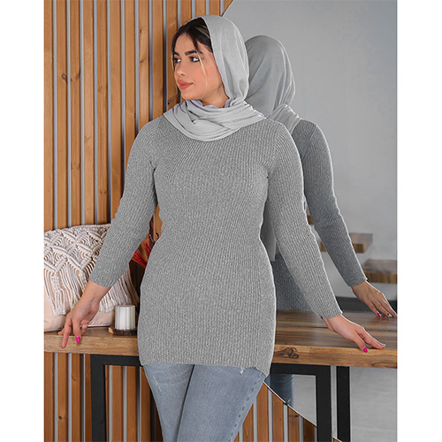 بافت طوسی دخترانه (ساده) مدل Paria