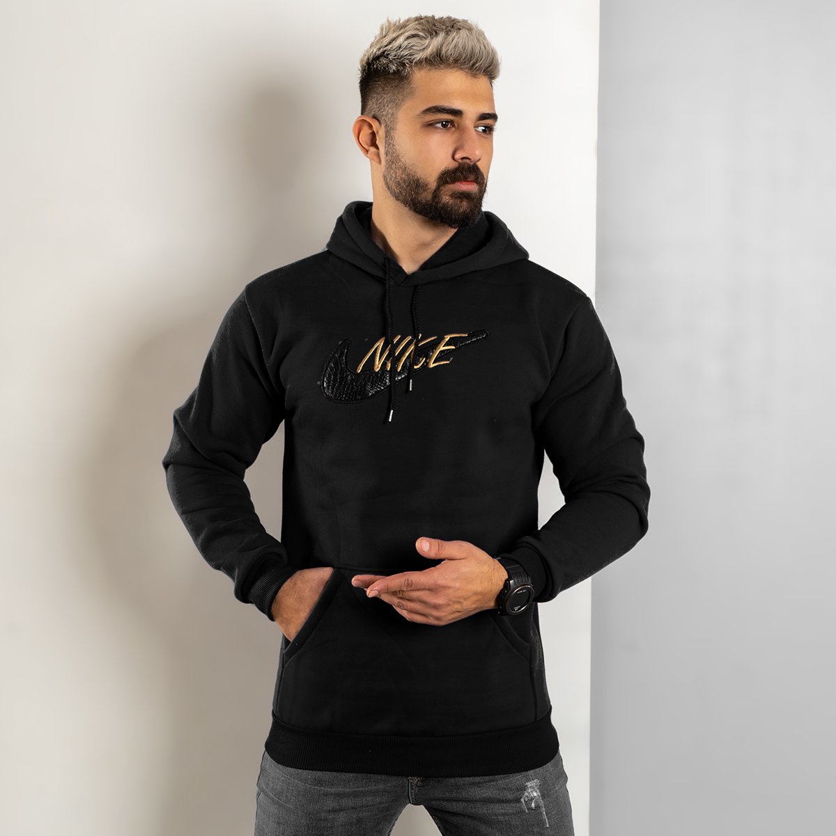 هودی Nike مشکی مردانه مدل Henry