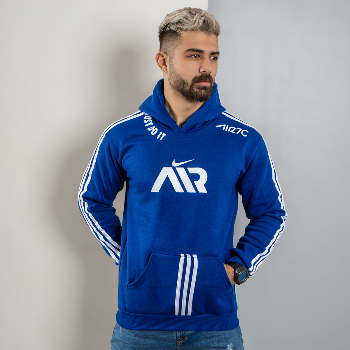 هودی NikeAir آبی مردانه مدلHaman