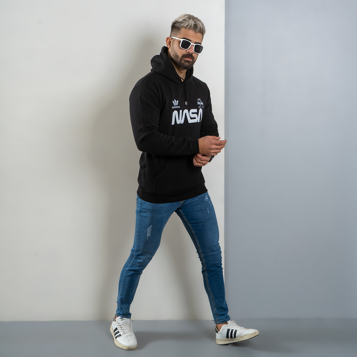 هودی مردانه Nasa مشکی مدل Jason