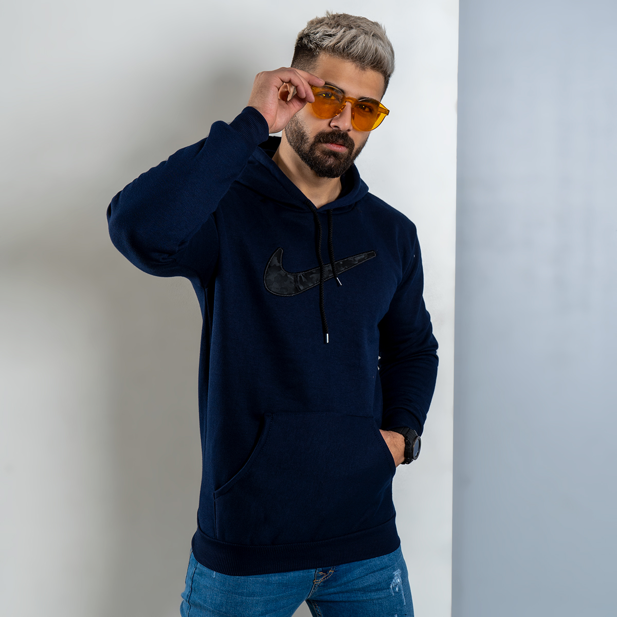 هودی Nike سرمه ای مردانه مدل Raymond