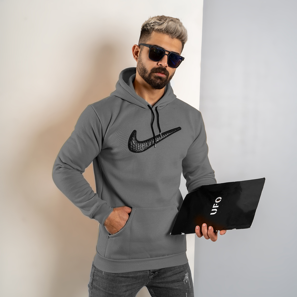 هودی Nike طوسی مردانه مدل Raymond