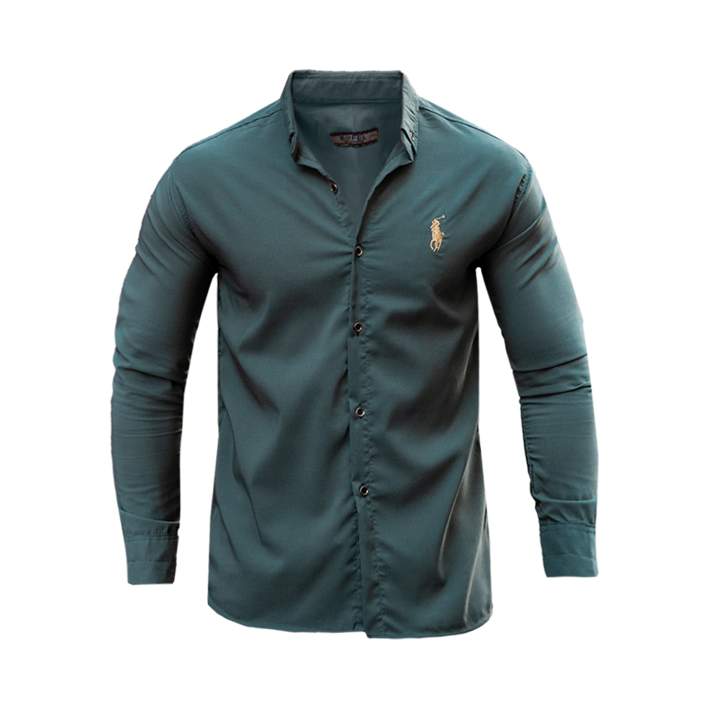 پیراهن مردانه سبز زیتونی مدل VQ