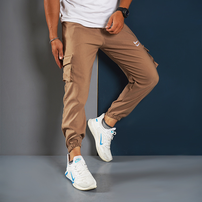 شلوار اسلش دو نایک خاکی مردانه مدل 2Nike