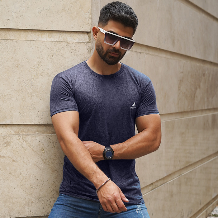 تیشرت سرمه ای مردانه طرح ADIDAS مدل TIAN