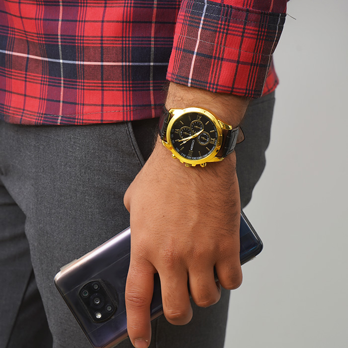 ساعت Citizen مشکی طلایی مدل b99