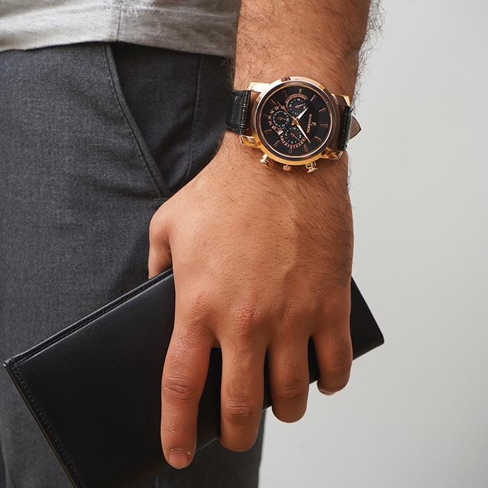 ساعت romanson مشکی زرگلد مدل B62