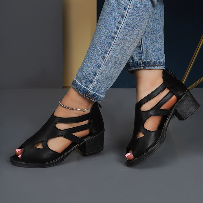 صندل زنانه مشکی مدل romana