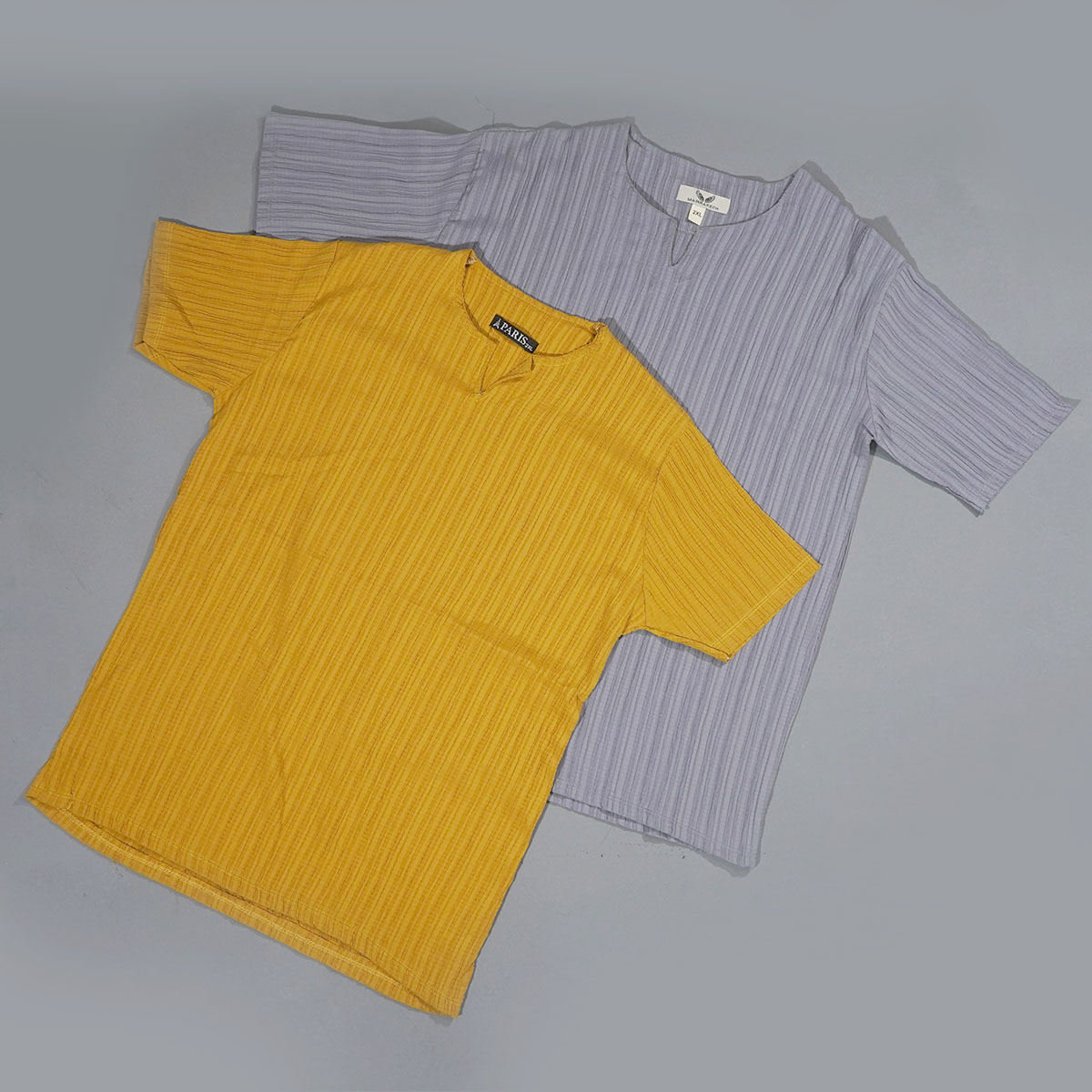 تیشرت مردانه طوسی آستین کوتاه مدل Bardia