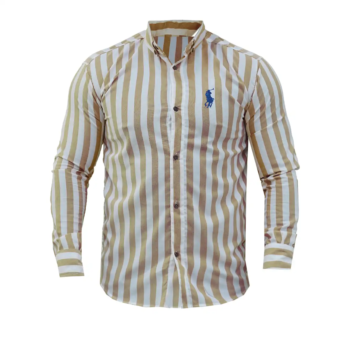 پیراهن مردانه سفید خردلی مدل Hadi