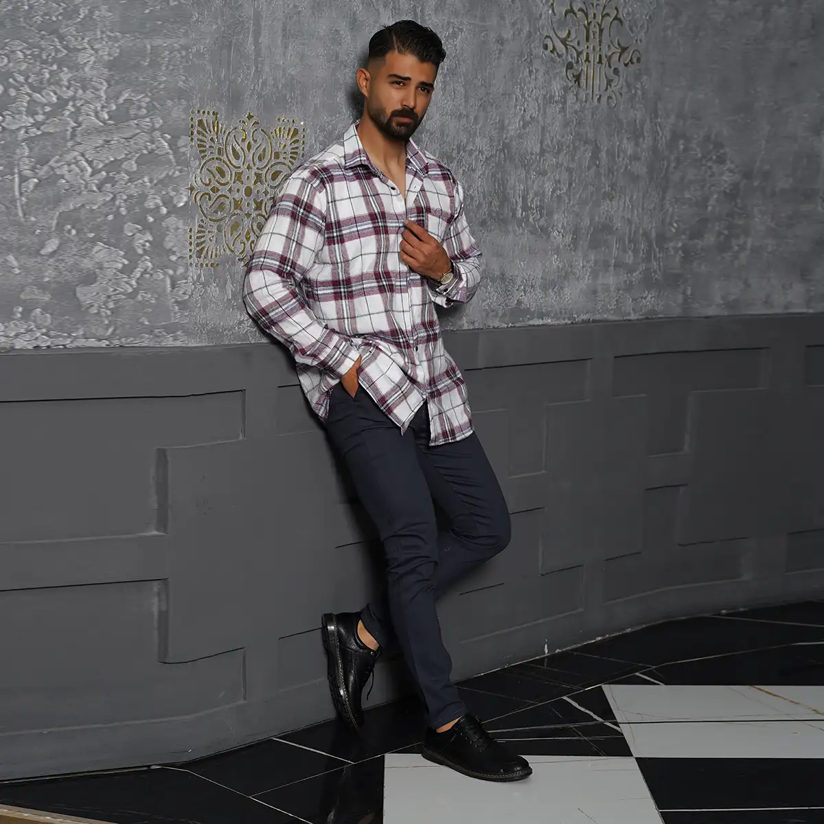 پیراهن مردانه سفید مدل Ramy