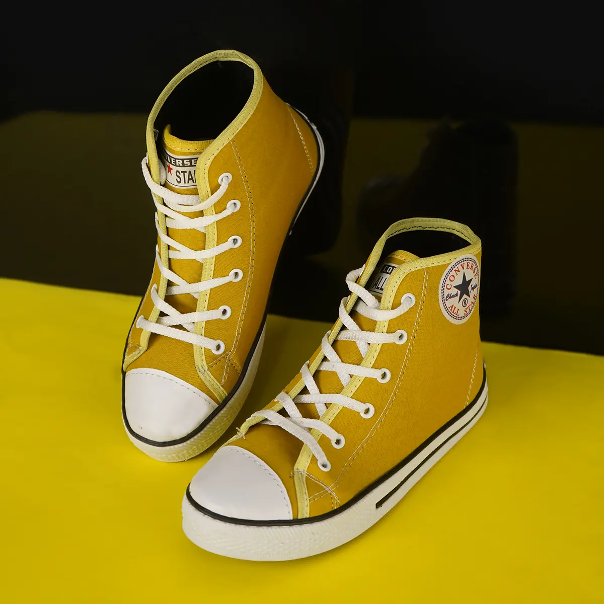 کفش ورزشی ساقدار زرد All Star زنانه مدلMobina