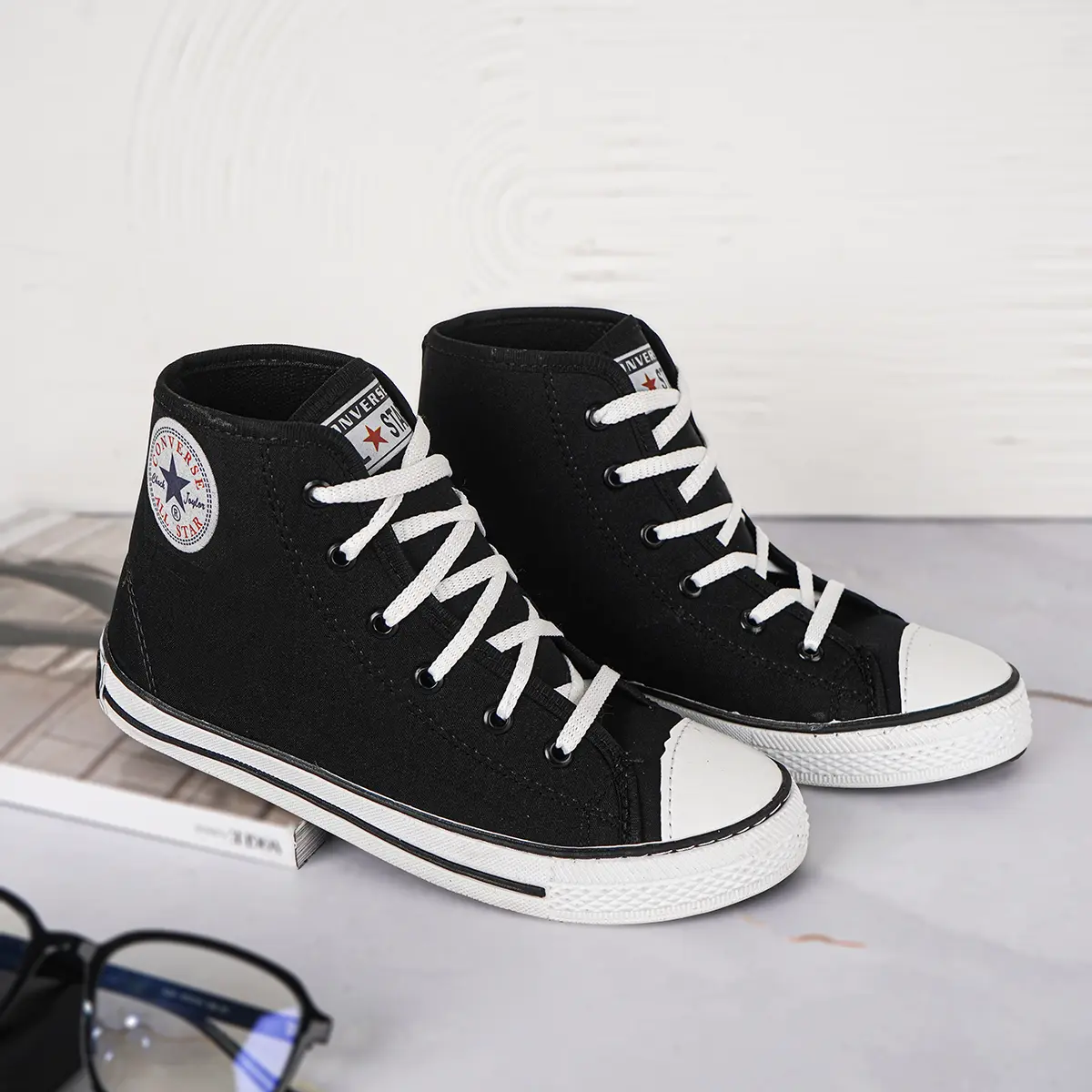 کفش ورزشی ساقدار مشکی All Star زنانه مدلMobina