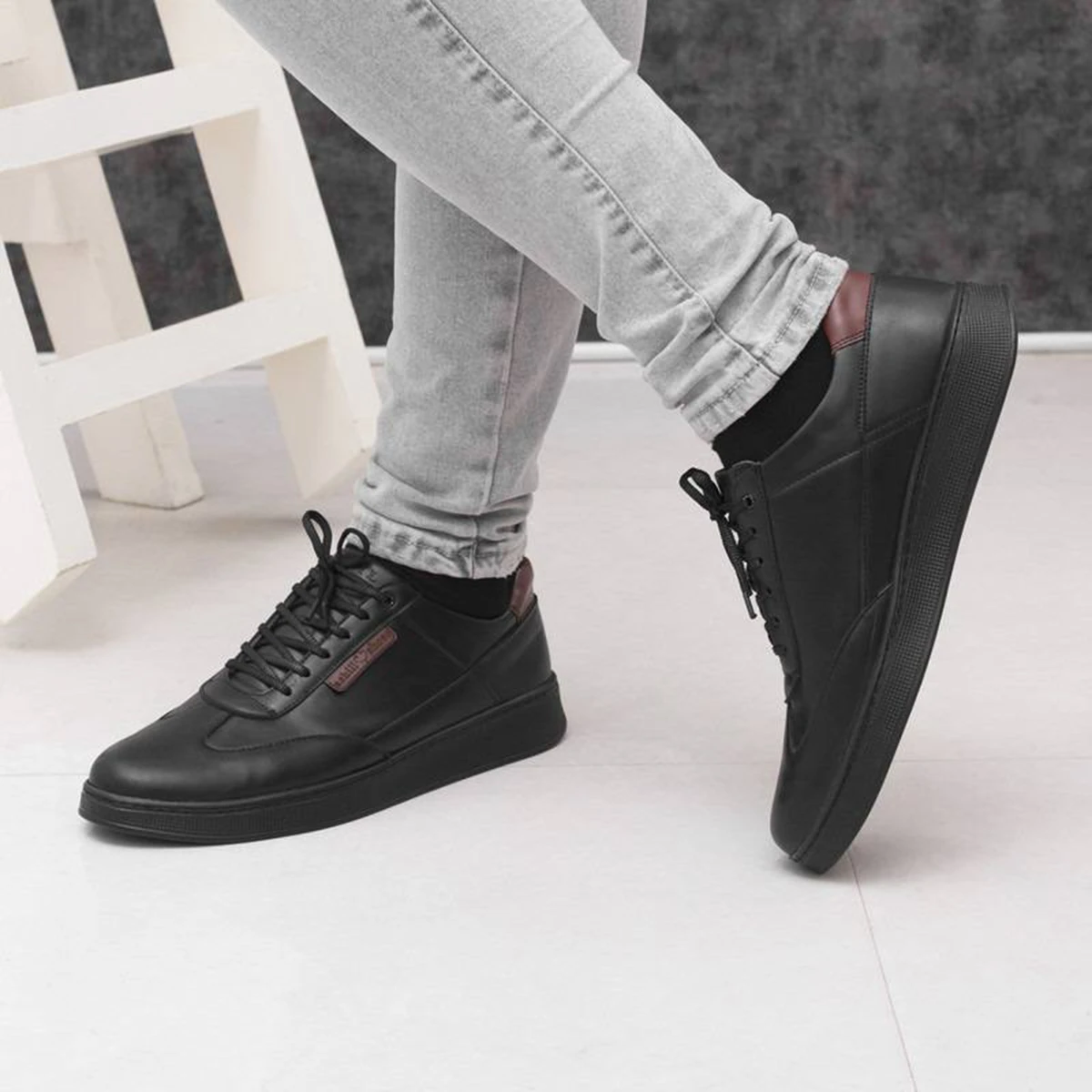 کفش تخت مردانه مشکی مدل Farhad