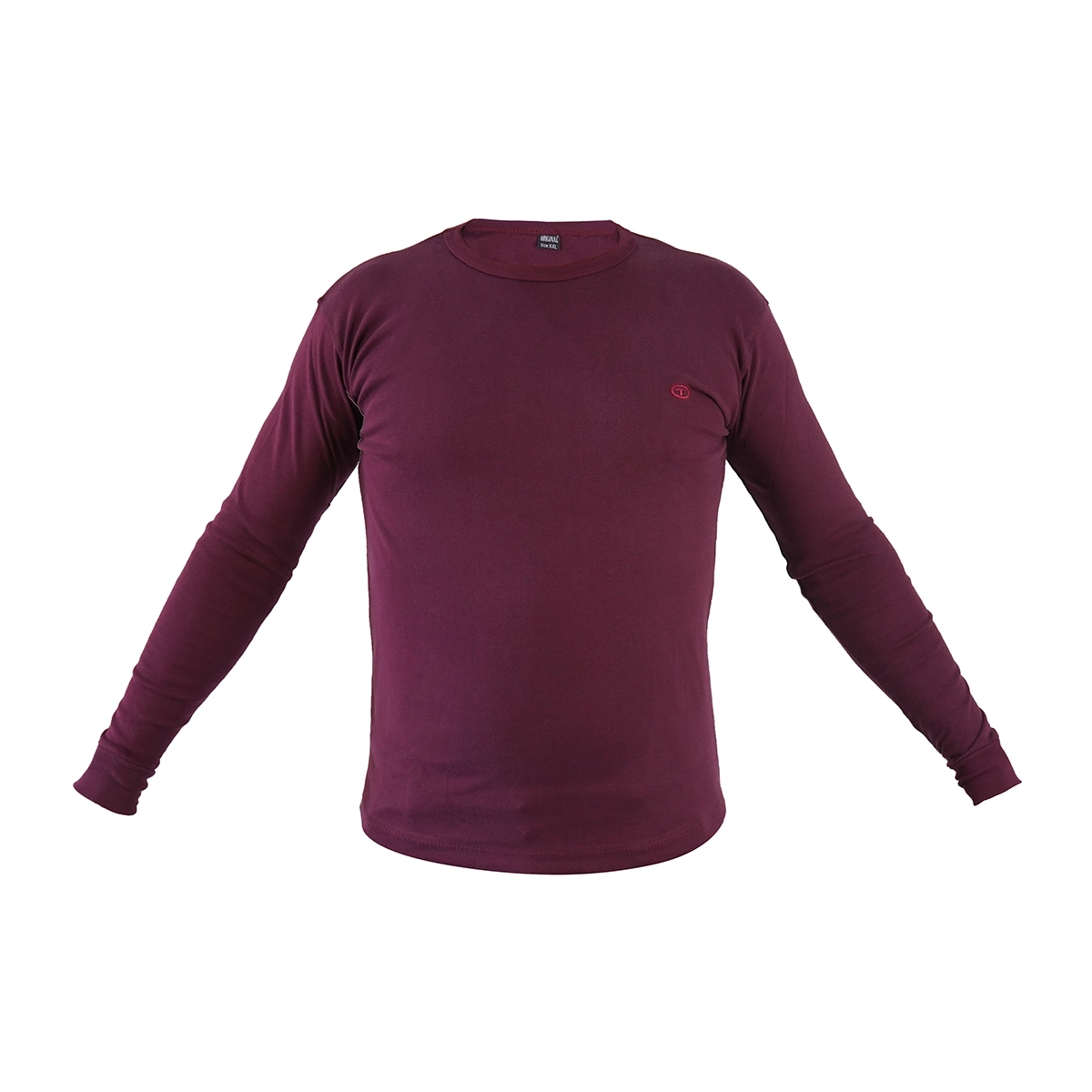 تیشرت مردانه آستین بلند زرشکی مدل Tom Tailor