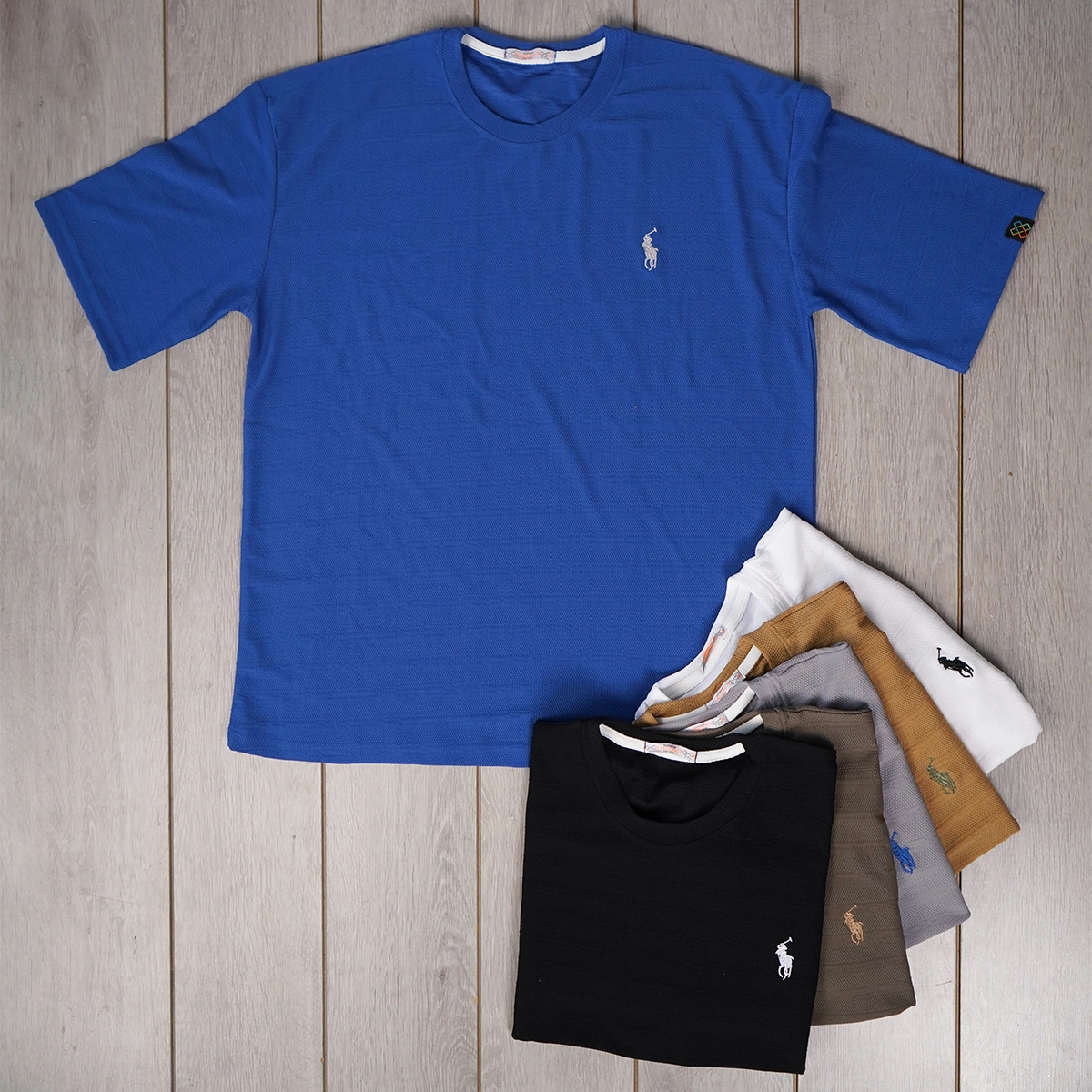 تیشرت مردانه پلو طوسی مدل Moroco