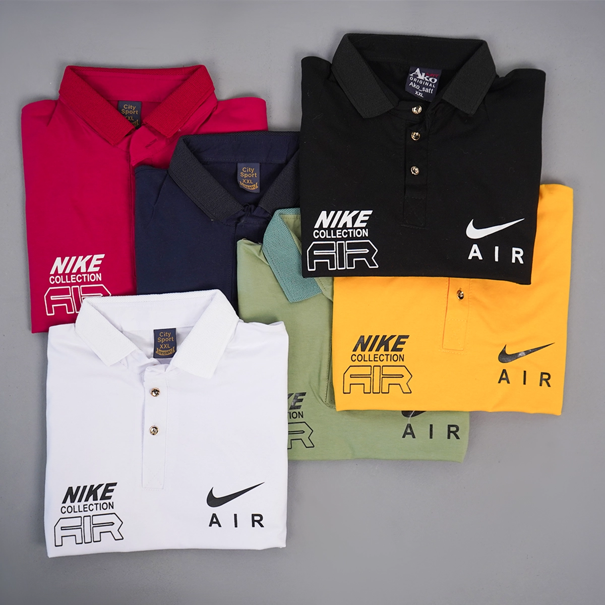 تیشرت مردانه زرشکی مدل nike air collection